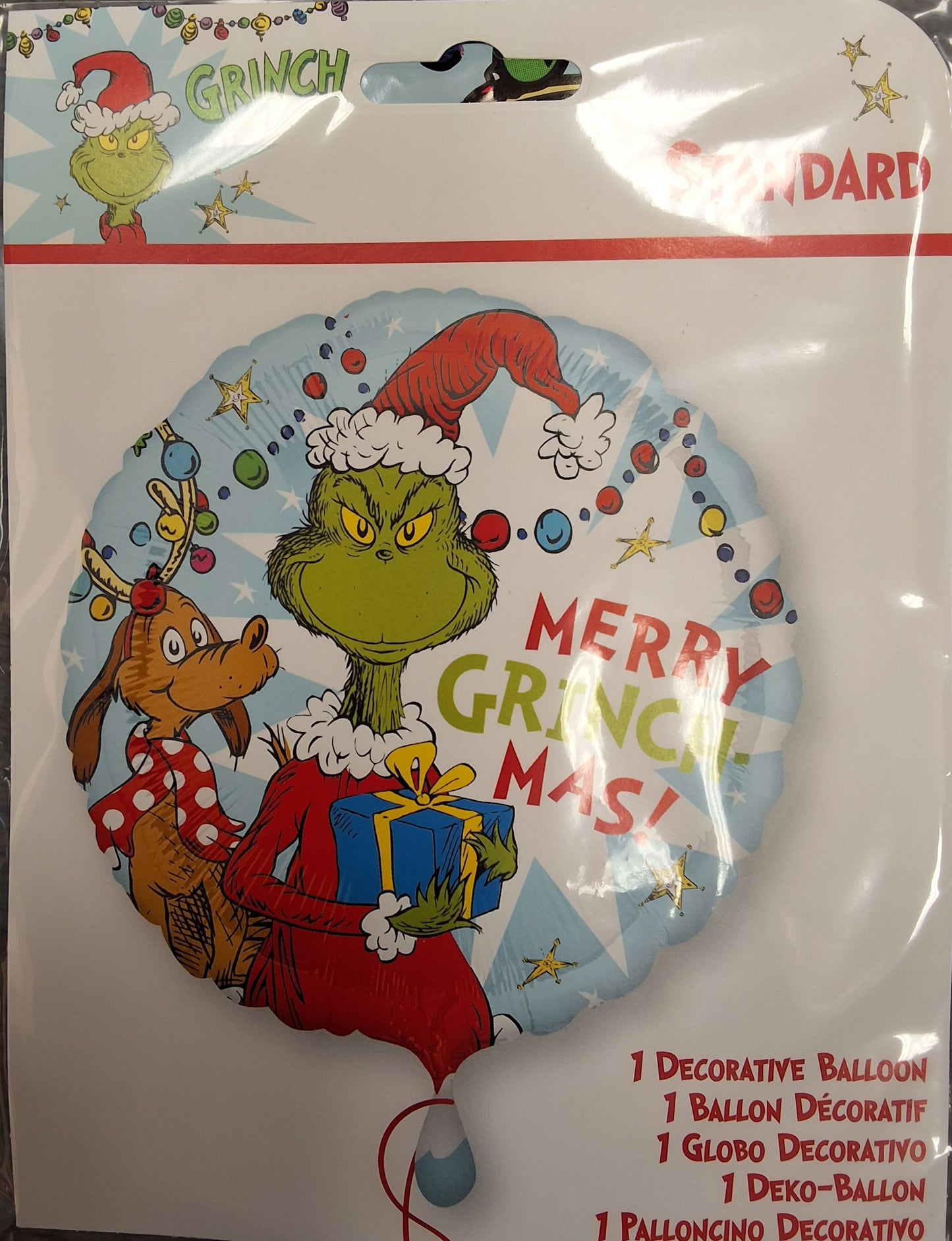 18" Merry Grinch-Mas Mylar Balloon