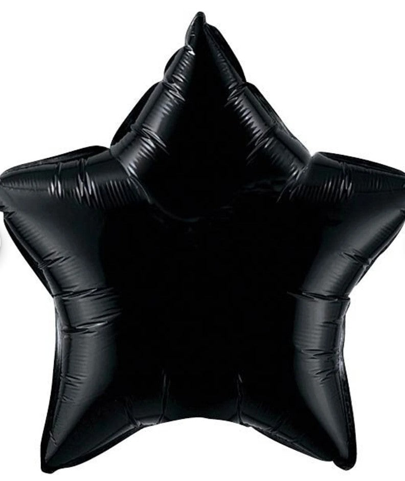 18in Black Star Mylar Balloon