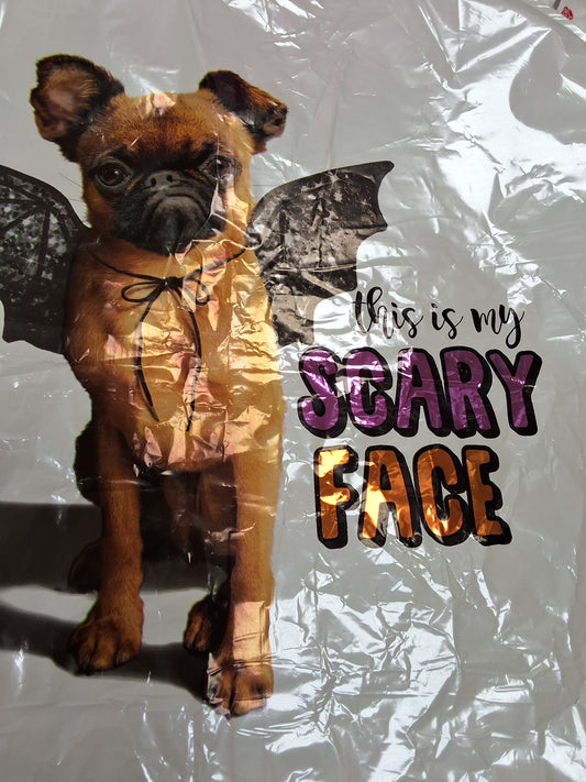 18" (Dog) This is my Scary Face Mylar Balloon