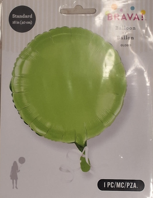 18in Kiwi Circle Mylar Ballloon