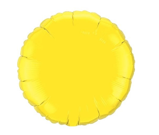 18in Yellow Circle Mylar Balloon