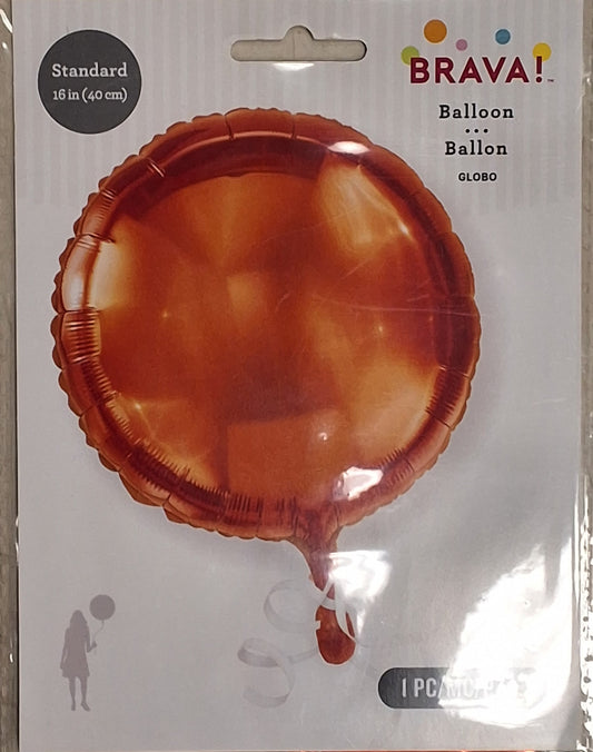 18in Orange Circle Mylar Balloon
