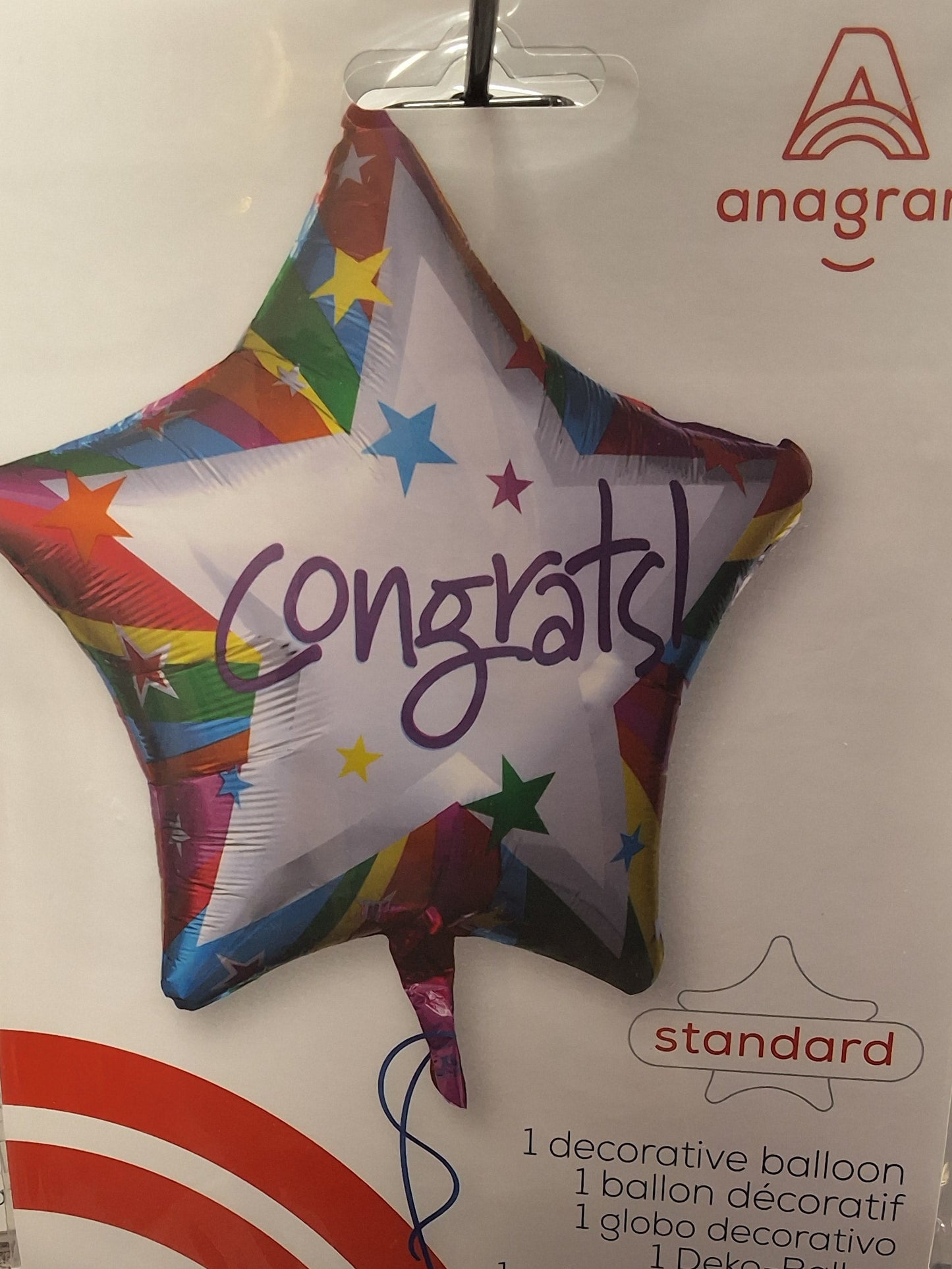 18in Star Congrats Mylar Balloon