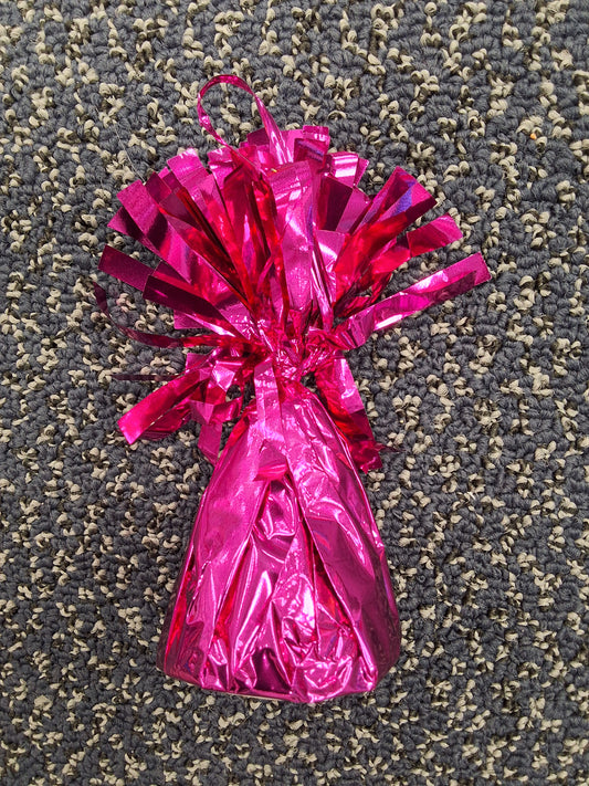 Bright Pink PomPom Balloon Weight