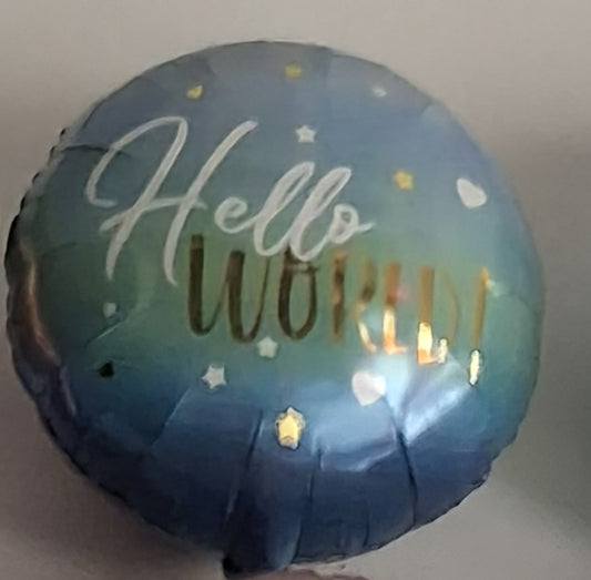 18in Boy Hello Baby Mylar