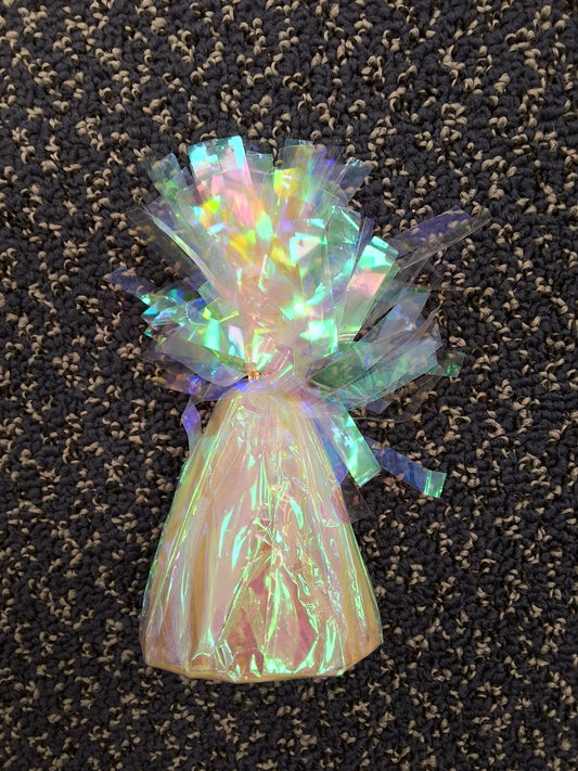 Iridescent PomPom Balloon Weight