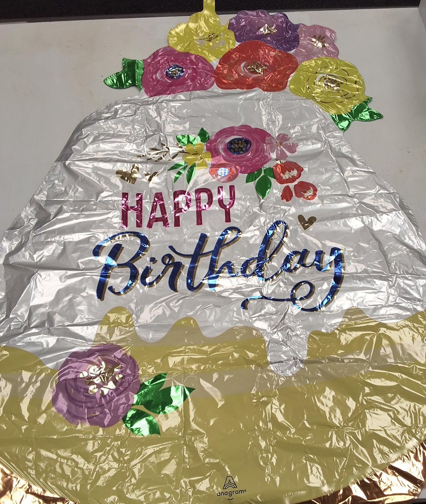 SuperShaper Flower Pot Birthday Mylar Balloon