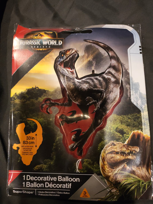 SuperShaper Jurassic Park Reborn Raptor Mylar Balloon