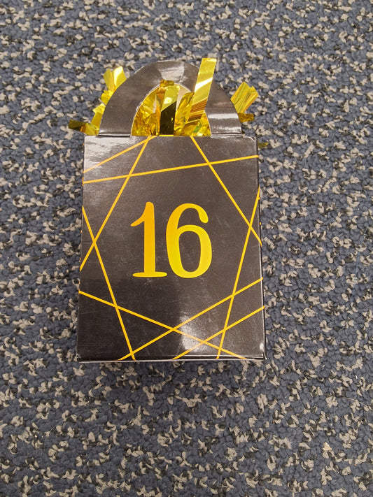 Black & Gold Sweet 16 Boxed Weight