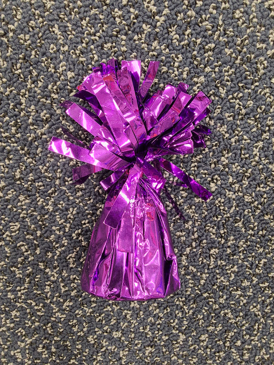 Purple PomPom Balloon Weight