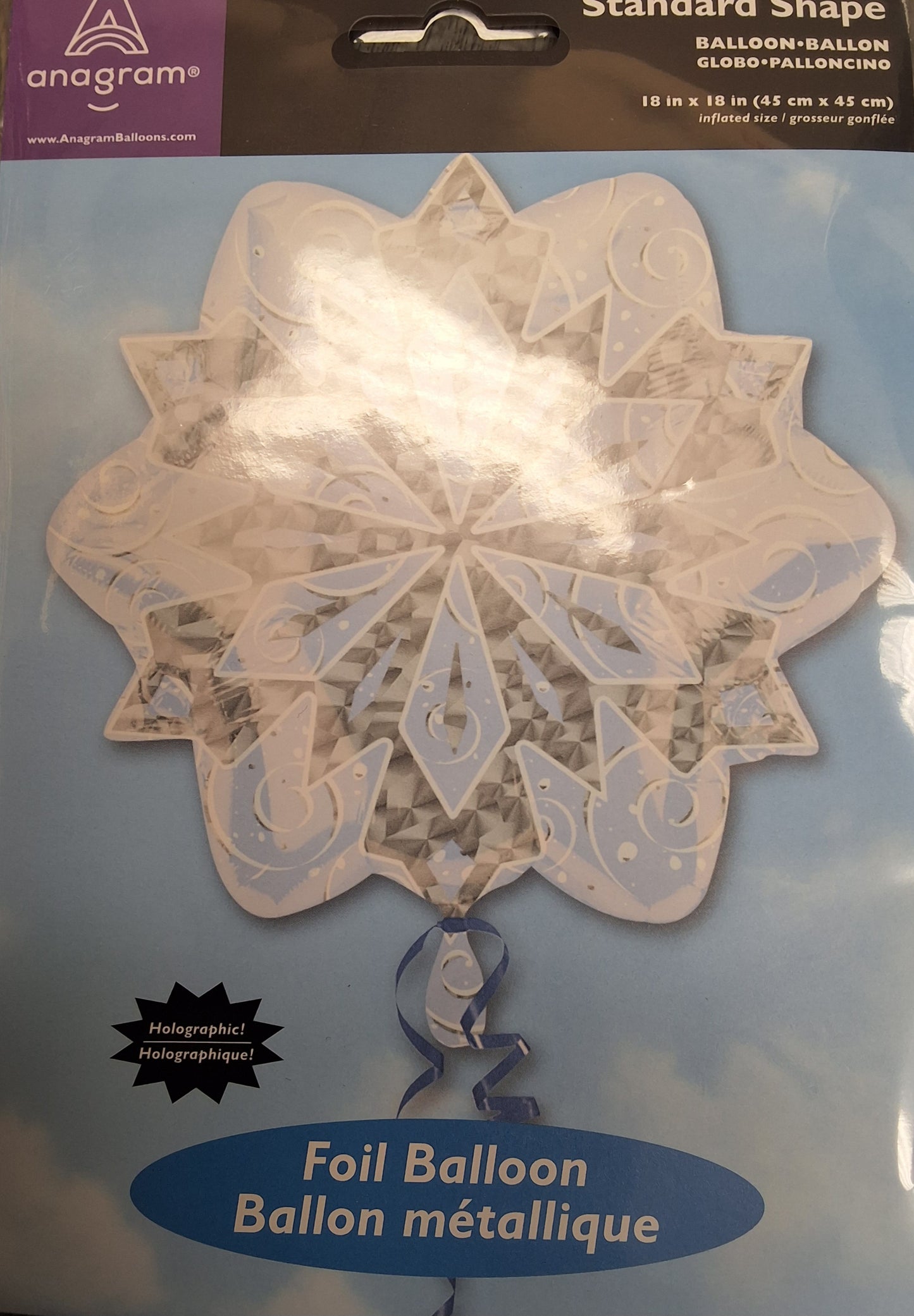 18" Snowflake Mylar Balloon