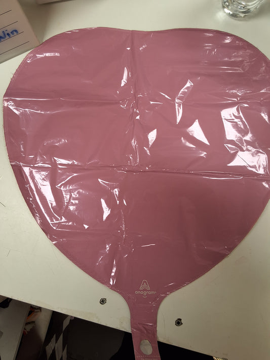 18in Light Pink Heart Mylar Balloon