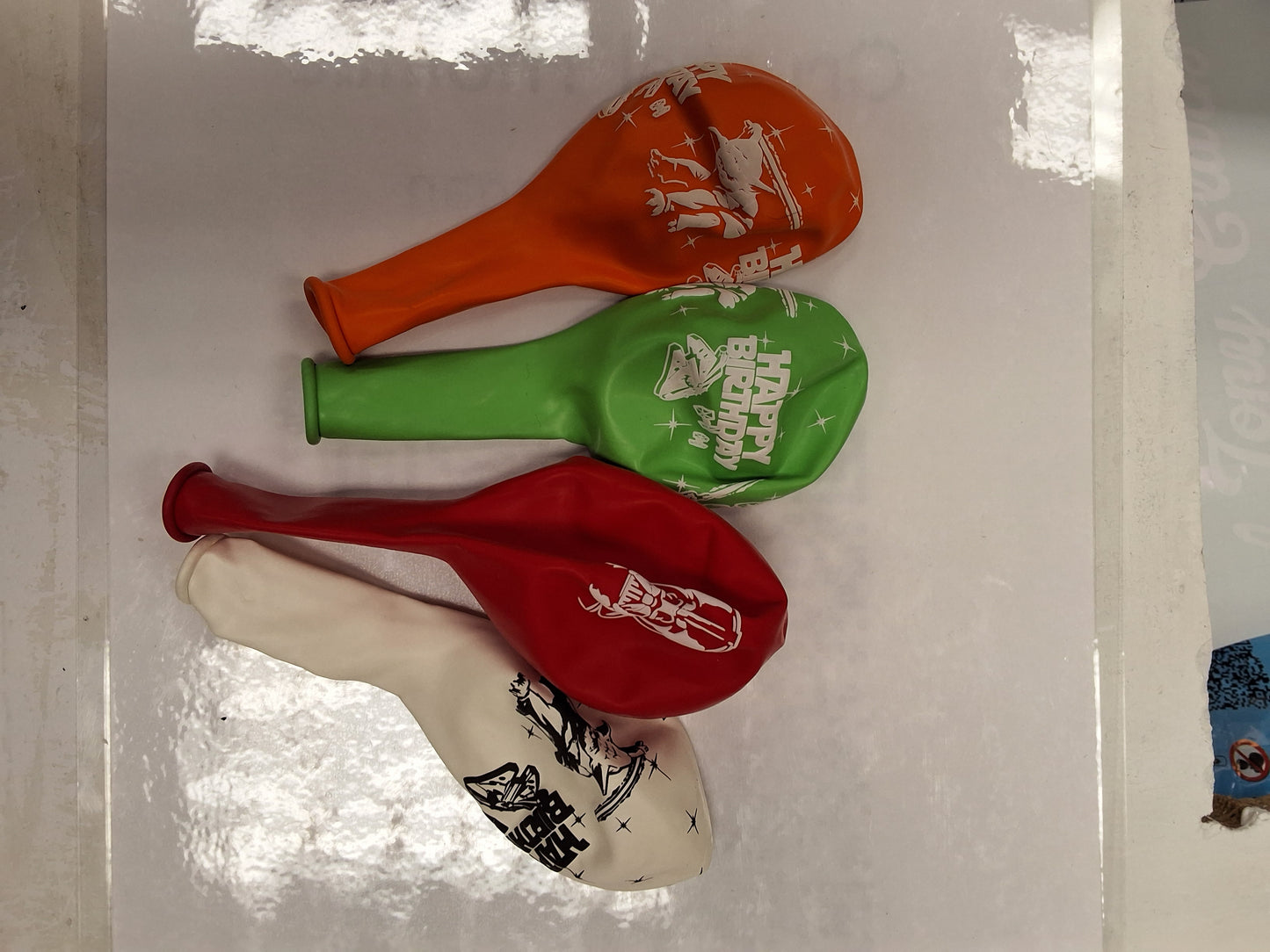 12in Orange, Red, Green, White Star Wars Latex