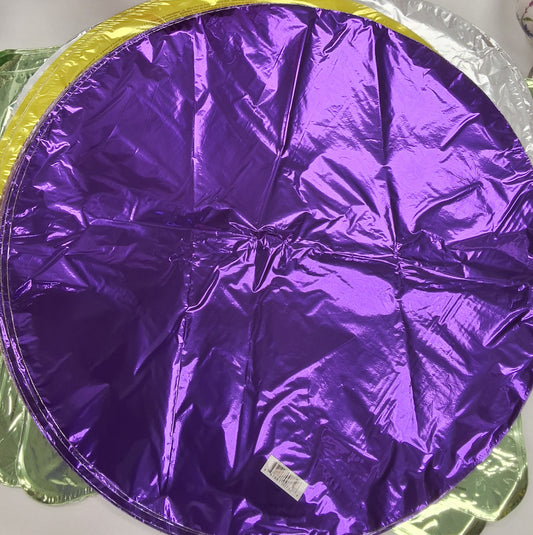 19in Purple Circle Mylar Balloons