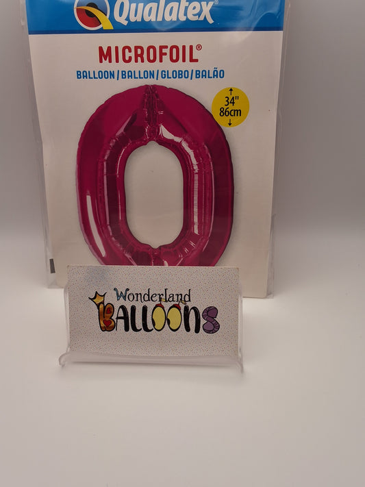 Qualatex 34" Bright Pink #0 Mylar Balloon