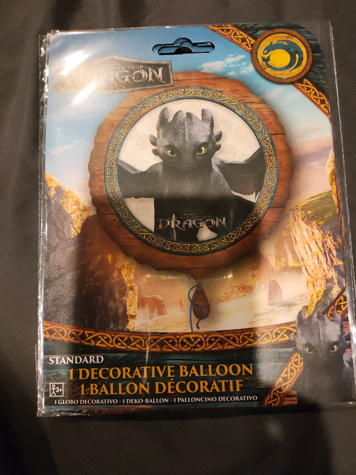 18in How to Train a Dragon Mylar Balloon (new)