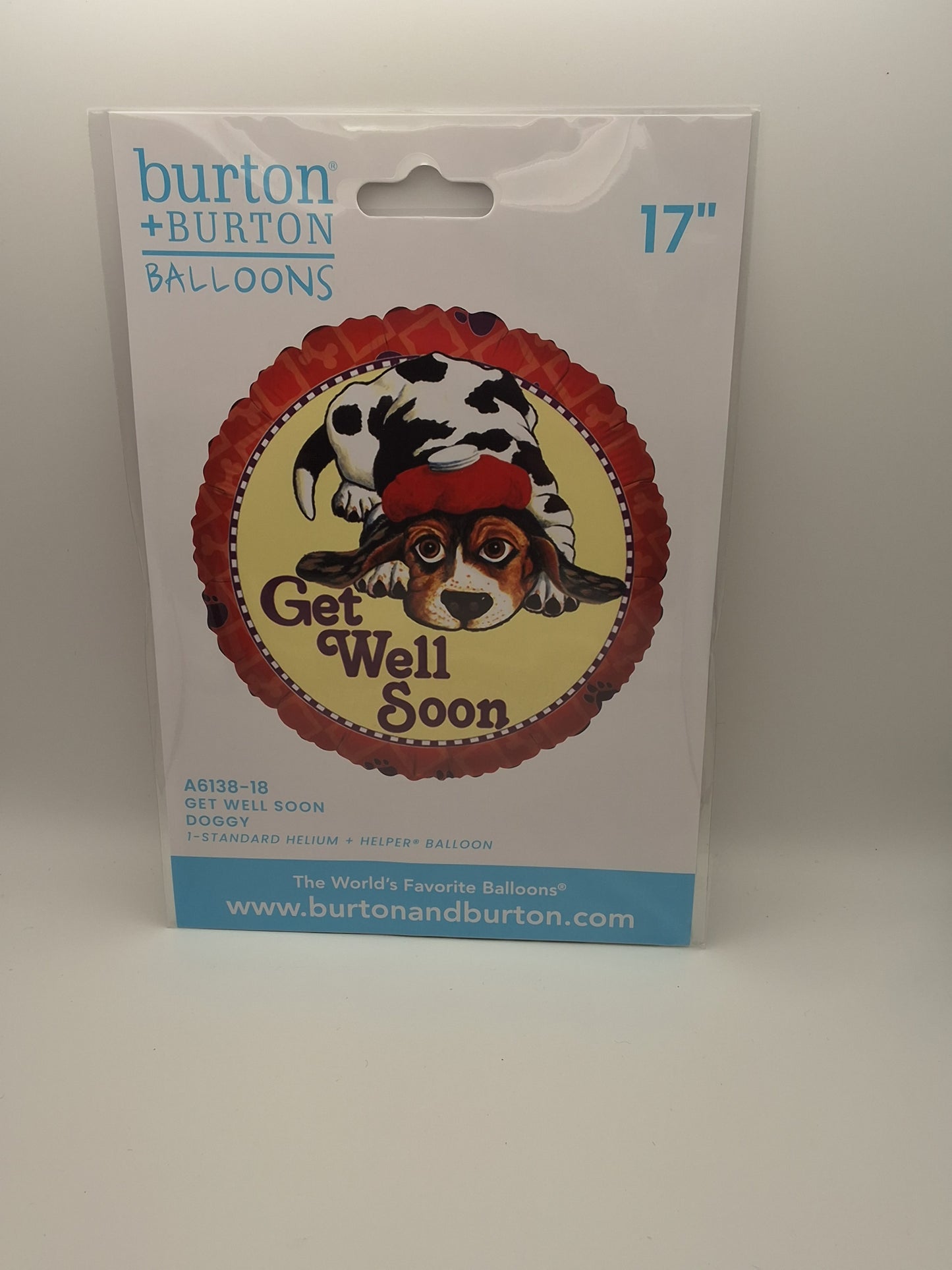 17in Get Well Doggy with Ice Pack Mylar Balloon