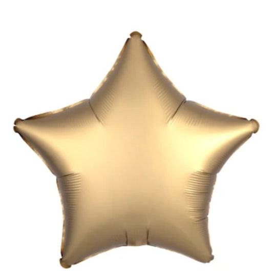 18in Matte Gold Star Mylar Balloon