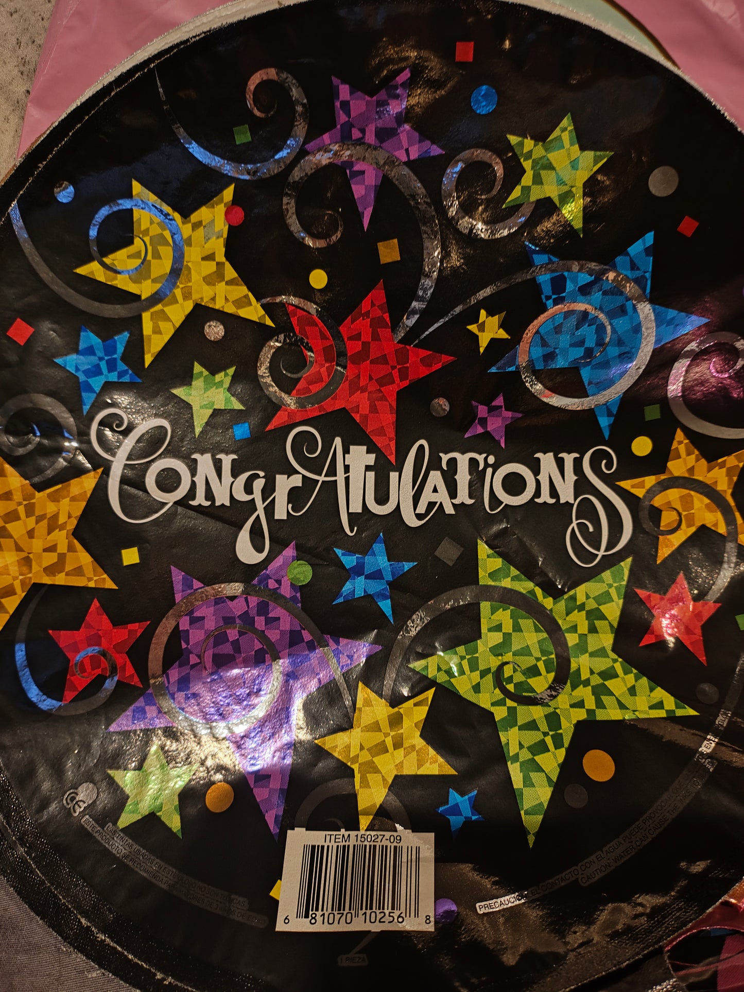 Congratulations Air Filled Stick Balloon
