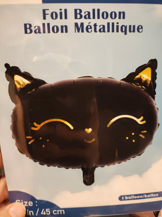 18in Black Cat Mylar Balloon