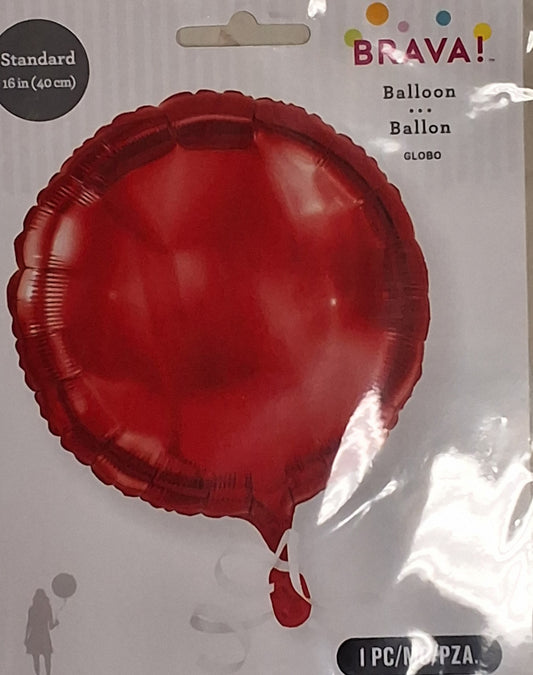 18in Red Circle Mylar Balloon