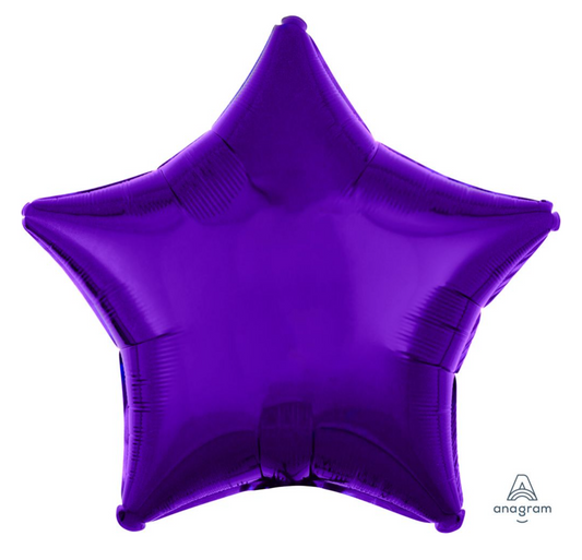 18in Purple Mylar Star Balloon