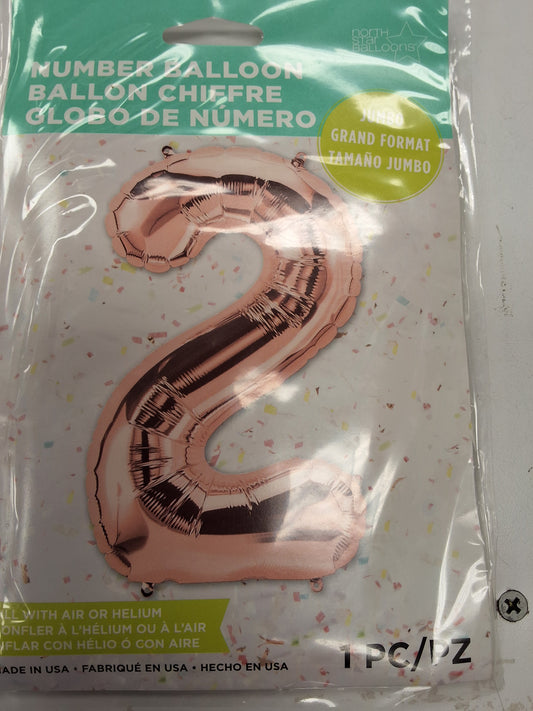 North Star Rose Gold #2 Mylar Ballooon