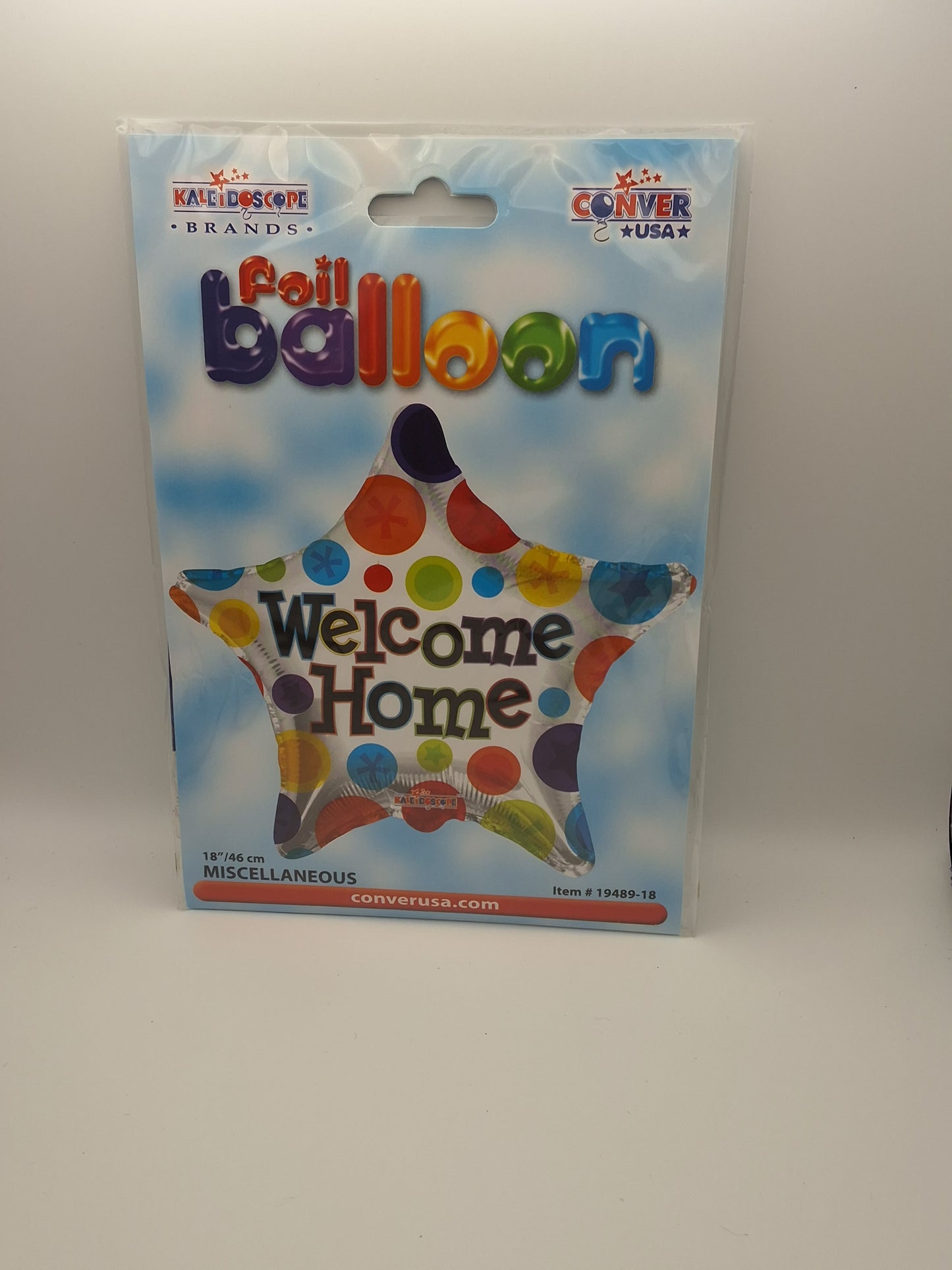 18in Welcome Home Polka Dot Star Mylar