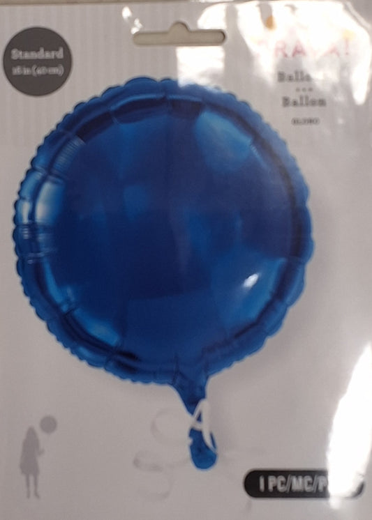 18in Blue Circle Mylar Balloon