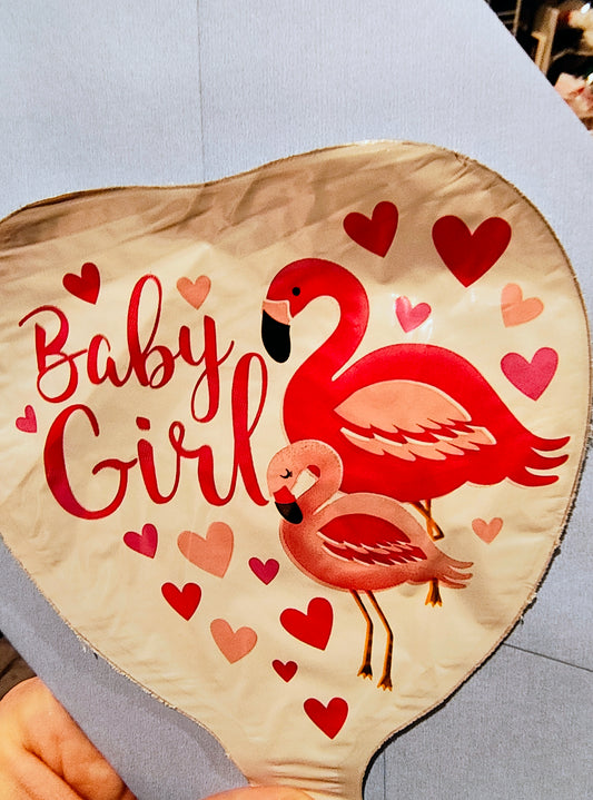 Baby Girl Flamingo Stick Balloon