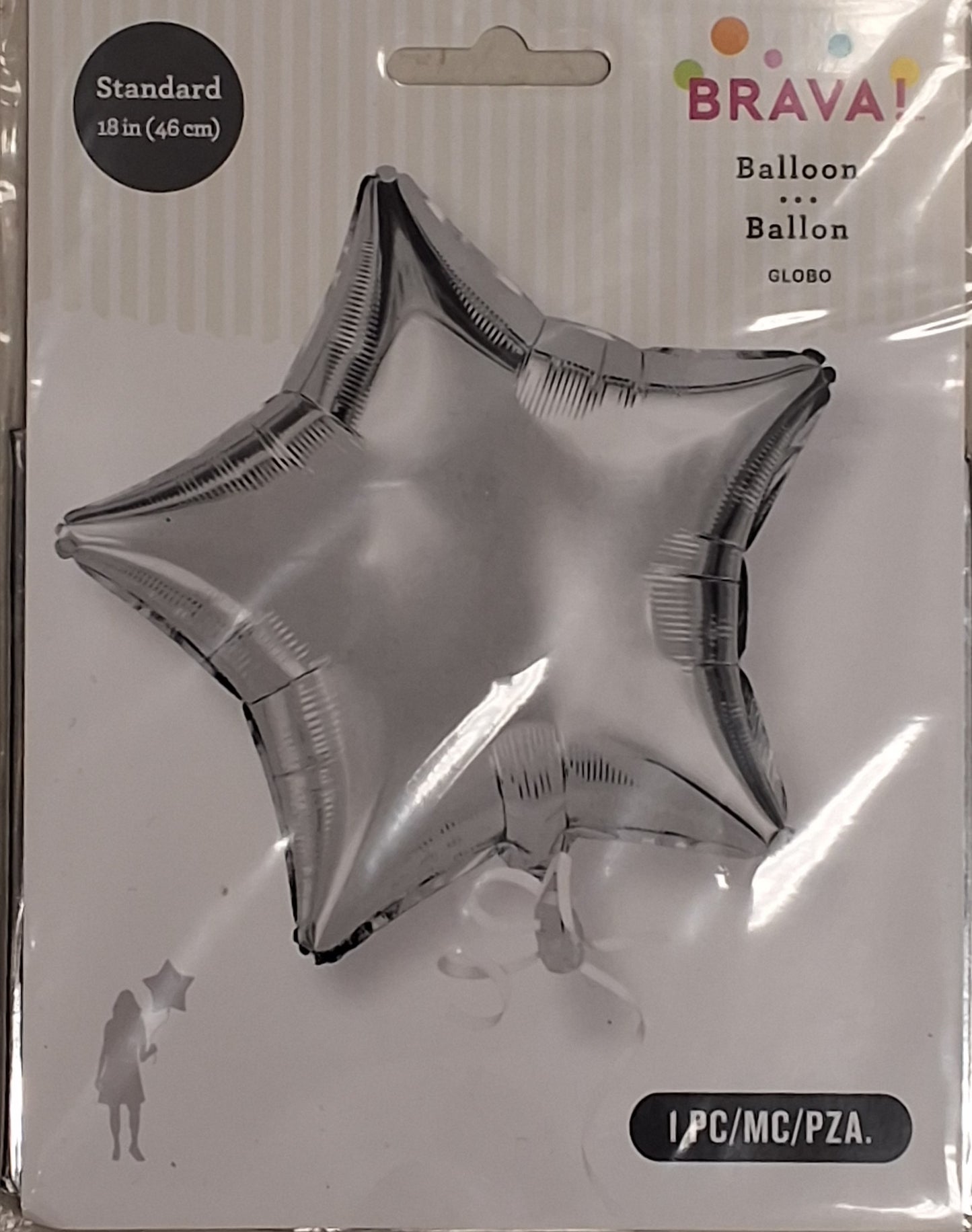 18in Silver Star Mylar Balloon