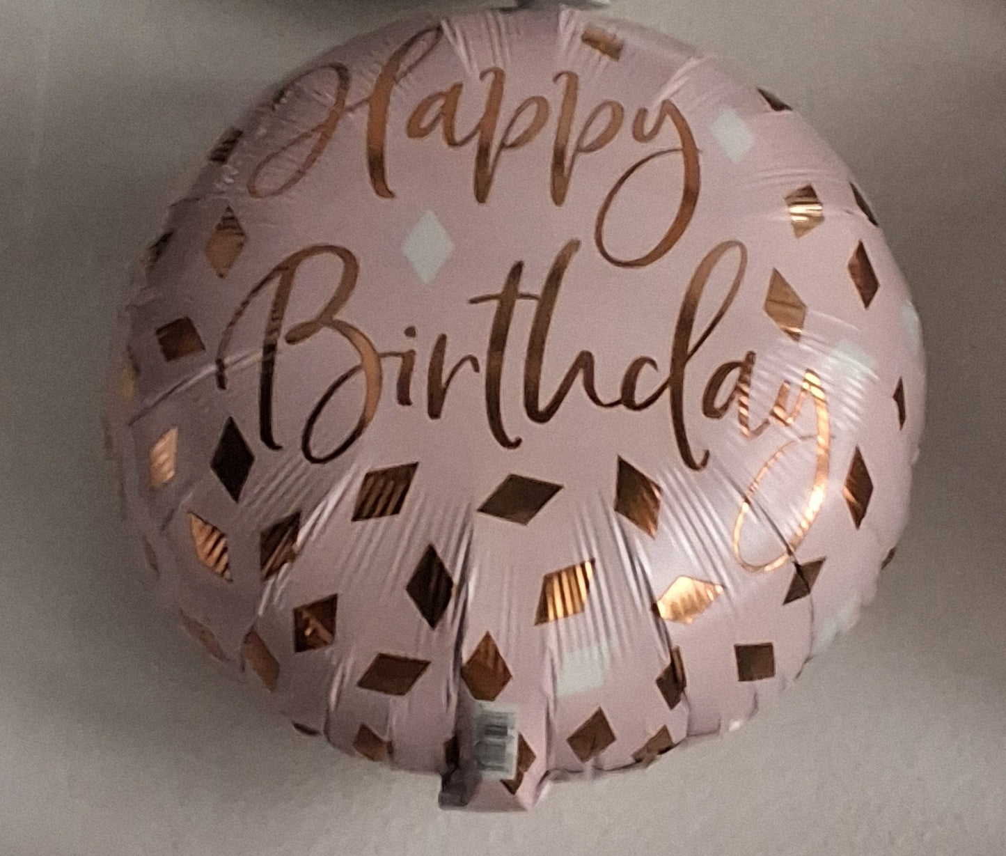 18in Blush Happy Birthday Mylar Balloon