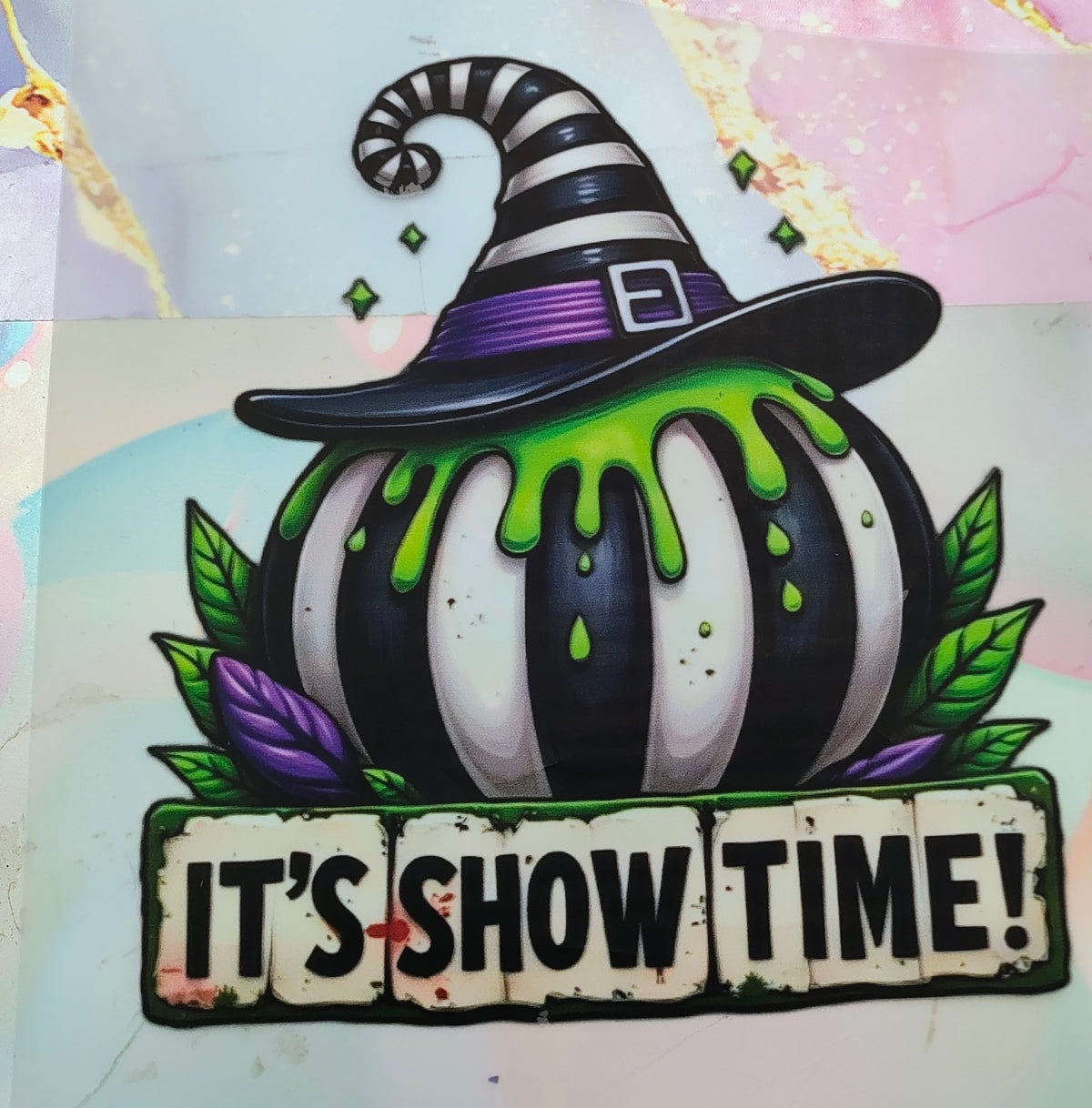 It's Showtime Beetlejuice Pumpkin Transfer