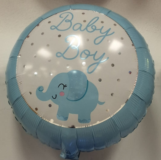 18in Boy Elephant Baby Mylar