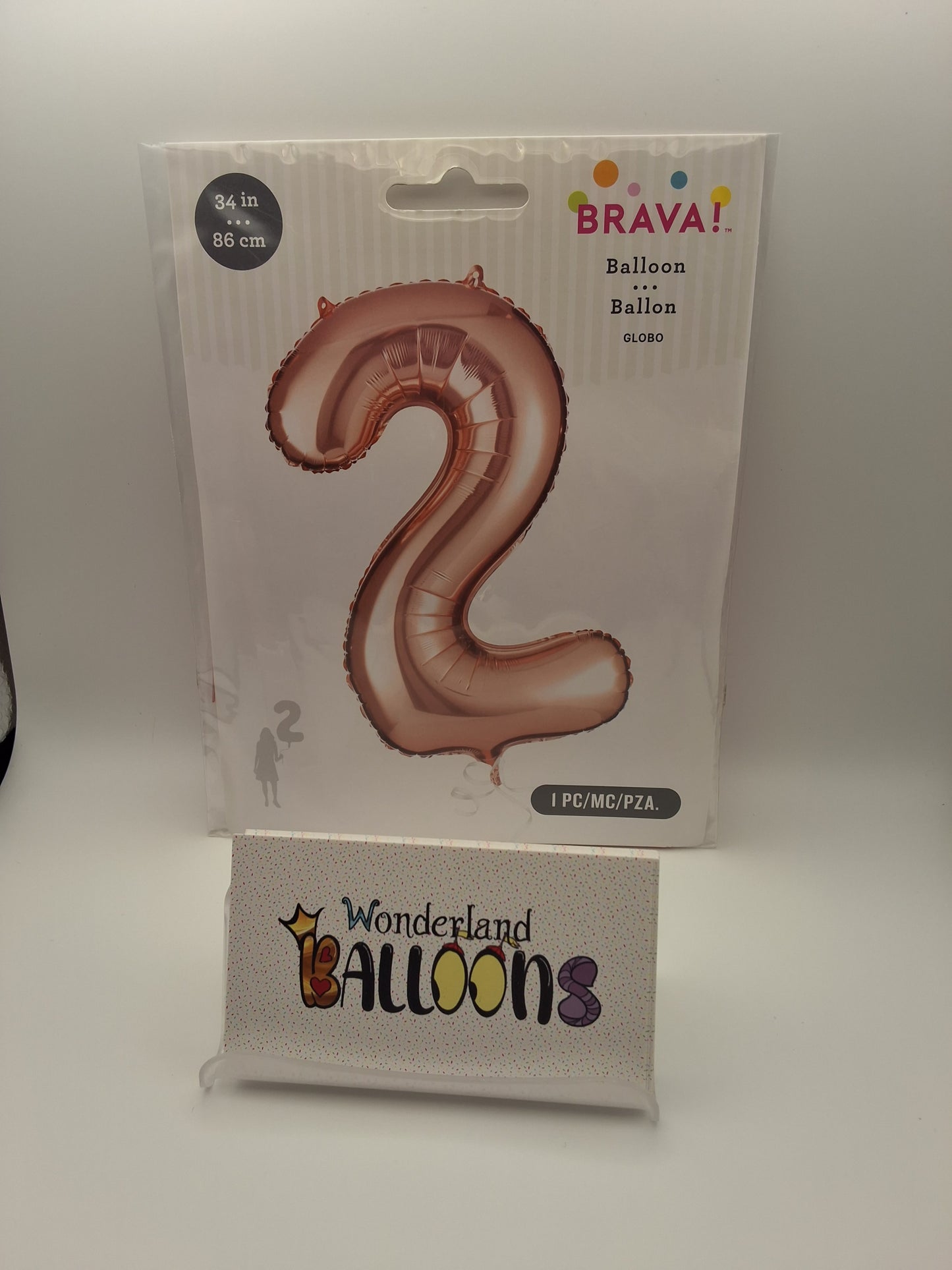 Brava Rose Gold 34in #2 Mylar Balloon
