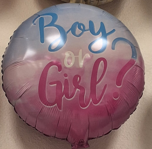 18in Gender Reveal Mylar Balloon